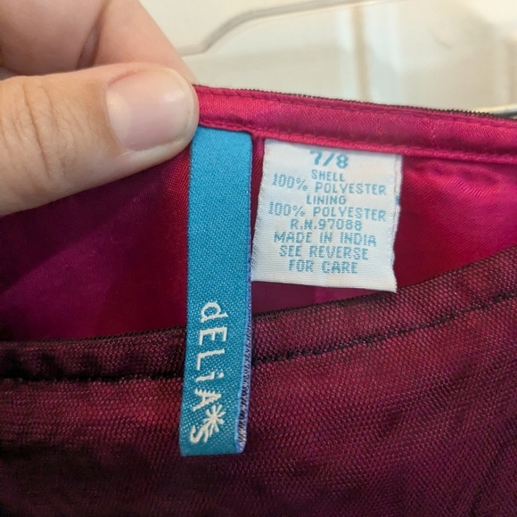 Vintage dELiA*s Maxi Skirt with Mesh Overlay And Beaded Embroidery - Picture 2 of 4